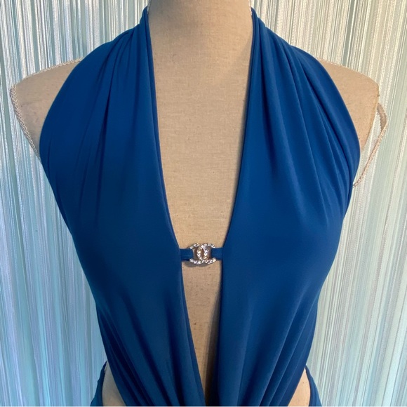 Rare Blue Cut Out Open Back Maxi Dress - Picture 14 of 16